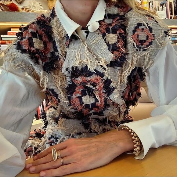 ULLA JOHNSON | Aviana Wrap Vest in Tufted Raffia - Picture 17 of 17